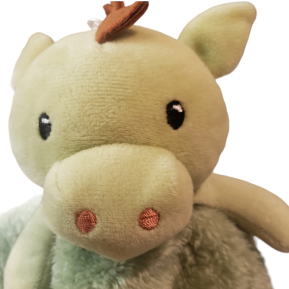 DTU Inc Dinosaur Lovey Security Blanket Green Dinosaur Sensory Blanket ll" - Picture 3 of 4